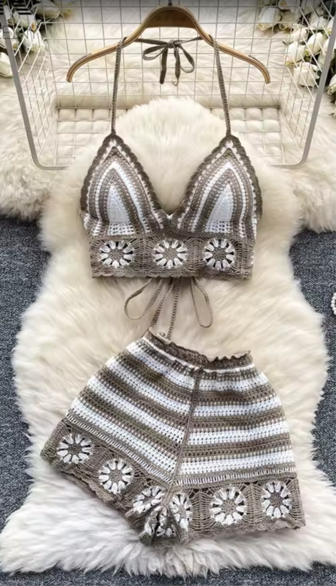 Two piece crochet summer set