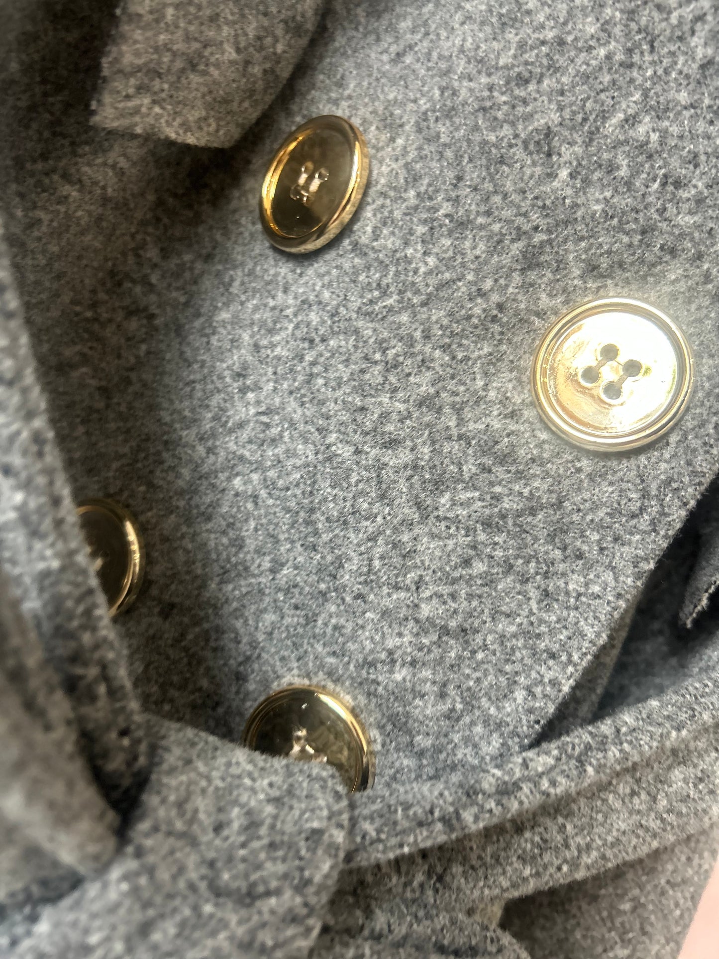 Italian Elegance: Grey Ruffle Coat for Girls