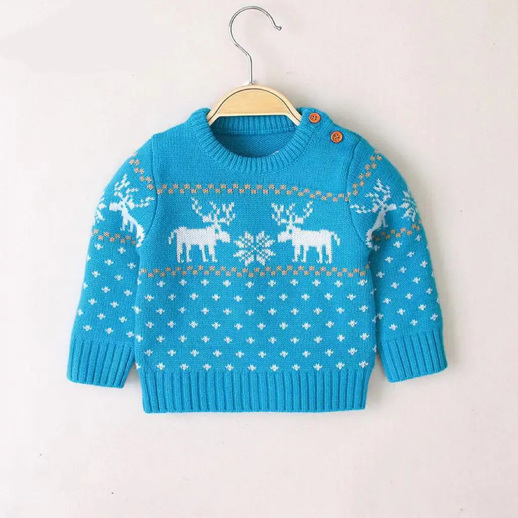Christmas Giraffe Pullover Sweater for Boys