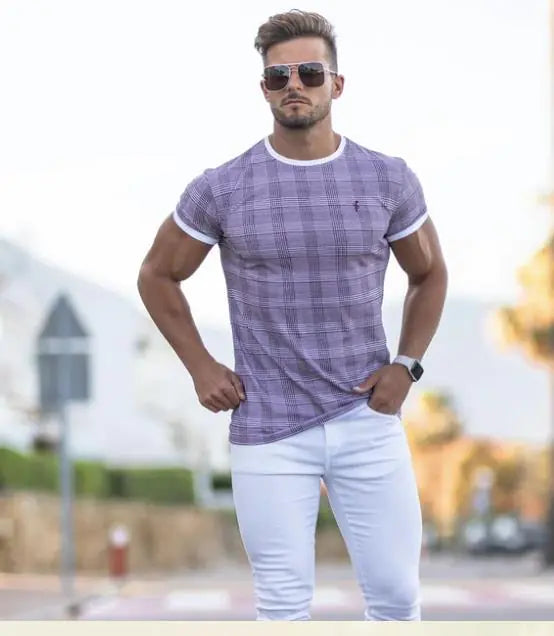 Summer Breathable muscle fit tee