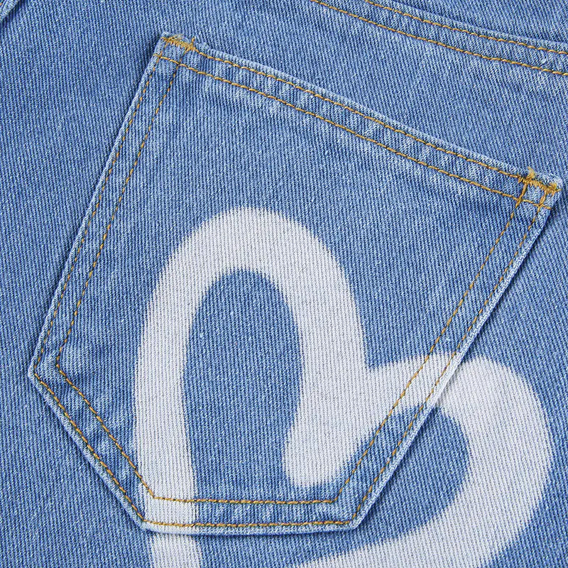 High Waist Wide Leg love Jeans