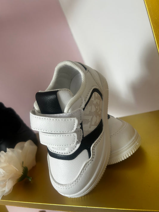 Stylish and Secure: White Sneakers for Kids