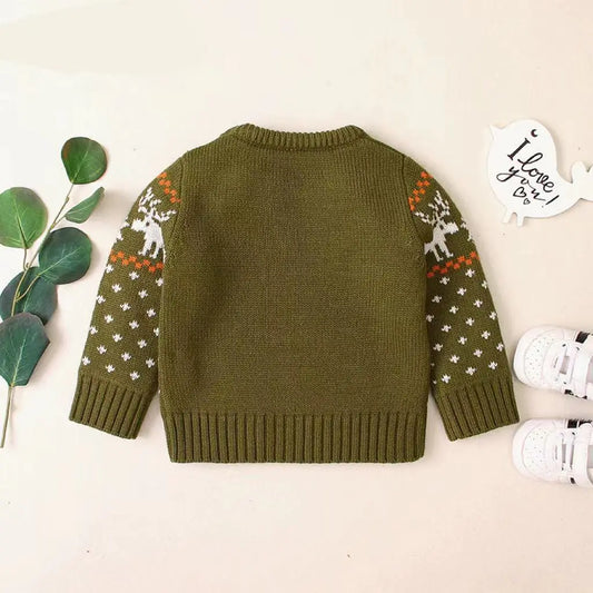 Christmas Giraffe Pullover Sweater for Boys