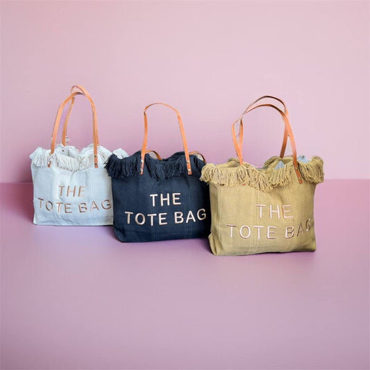 Fringe Canvas Tote Bag – “THE TOTE BAG”