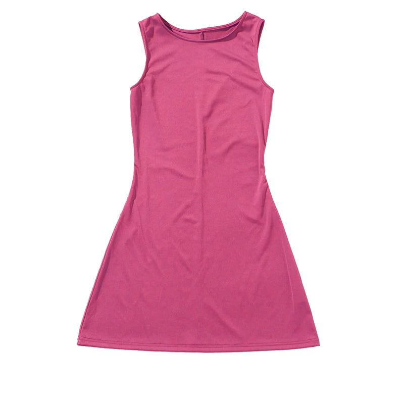 Sleeveless Knit A-Line Mini Dress – Summer Y2K Style
