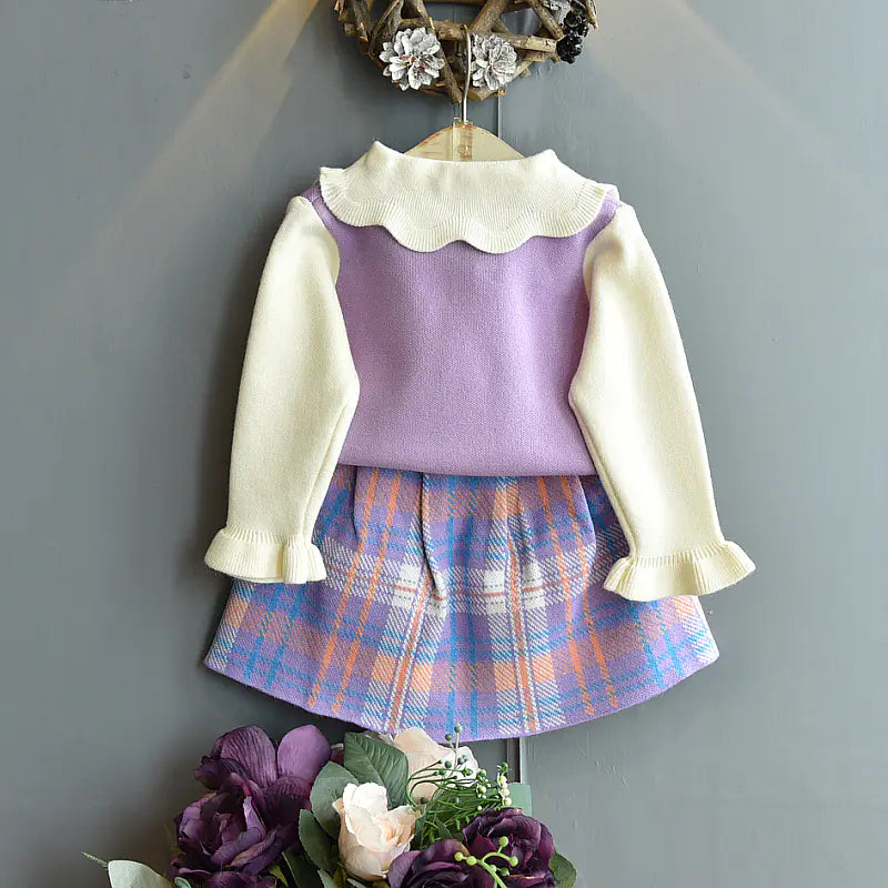 Two piece cotton skirt set