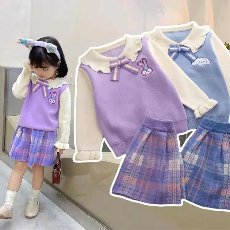 Two piece cotton skirt set