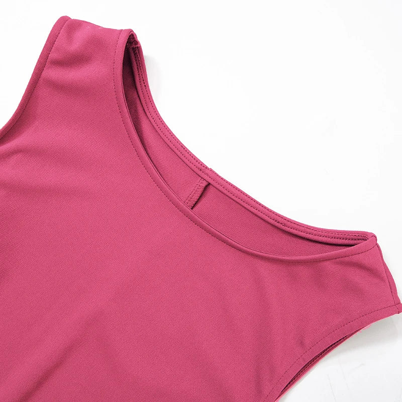 Sleeveless Knit A-Line Mini Dress – Summer Y2K Style