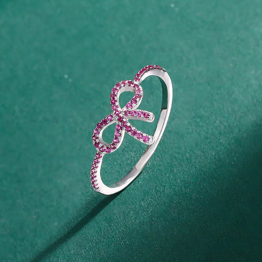 Sterling Silver 925 Women's Bow Design Ring
