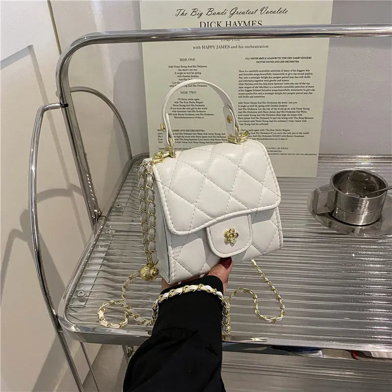 Portable Small Square Crossbody Satchel Bag for Lipstick