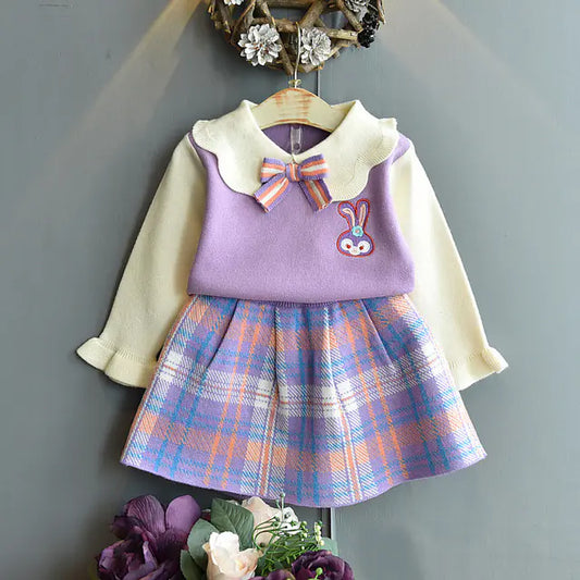 Two piece cotton skirt set